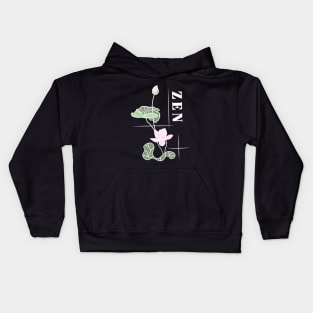 Zen Lotus Meditation Kids Hoodie